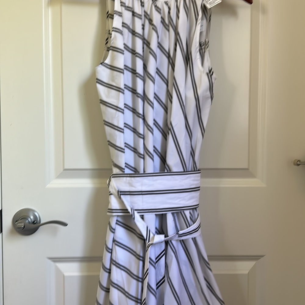 SOLD! $895 Retail MAXMARA label-cut Vischio Bias-Stripe Dress Size: IT42 US6/8 - Picture 16 of 16